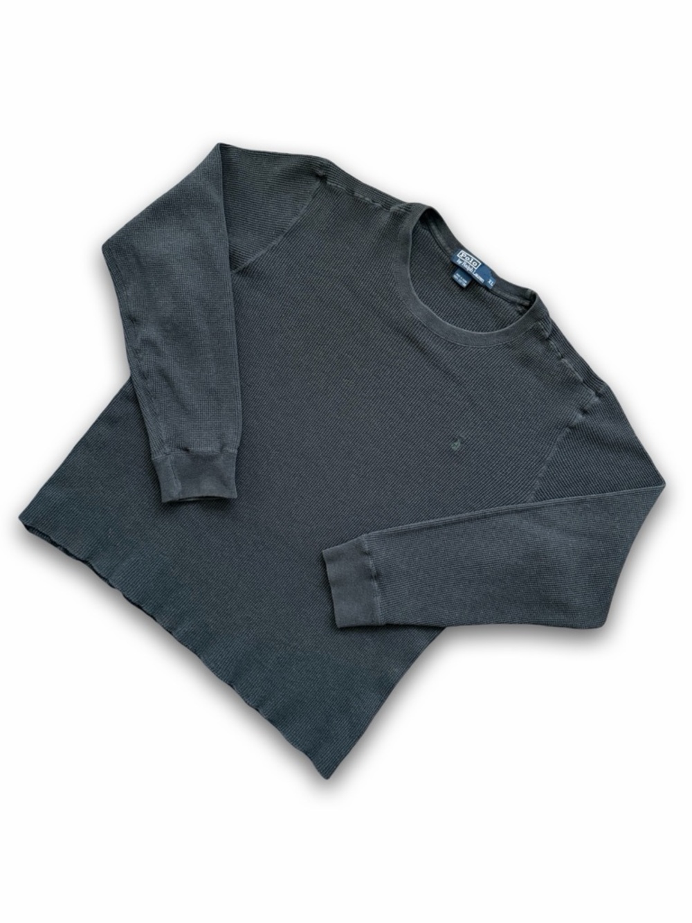 Polo Ralph Lauren Waffle Knit Thermal Long Sleeve Grey